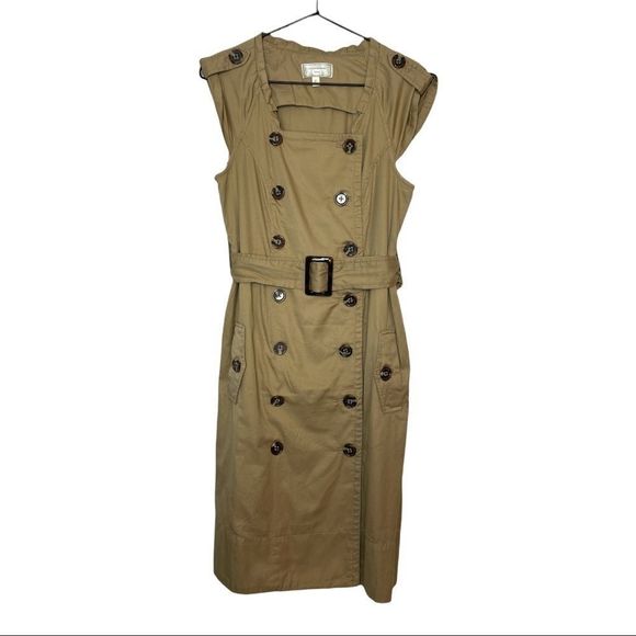 Anthropologie Moulinette Soeurs Khaki Trench Dress 6 - Picture 2 of 7